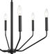 Laurell 6 Light 24 inch Matte Black Chandelier Ceiling Light